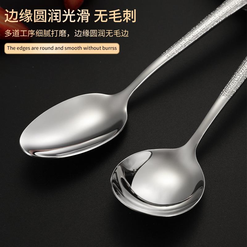 304 stainless steel elegant hammer handle western tableware steak fork dessert spoon afternoon tea restaurant steak knife set