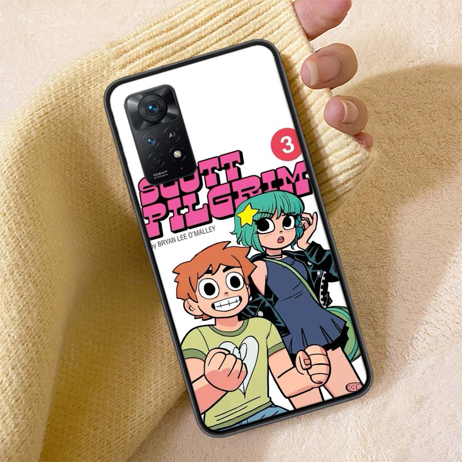 Scott Pilgrim Anime Phone Case For Redmi Note 13 14 15 Pro Plus 12 13C 12C 15C 9 10 10C 9T 9C 9A TPU Soft Cover Clear Cell Cases