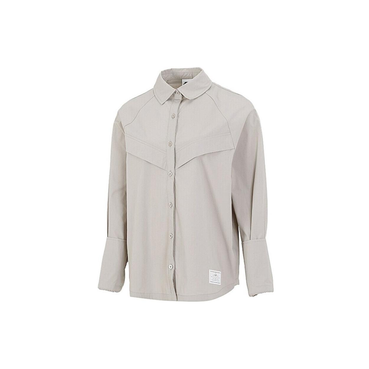 (ЖЕНСКИЕ) Nike Sportswear Icn Clsh Wvn Ls Top Рубашка с длинным рукавом Серая Женская DD5051-033 XS