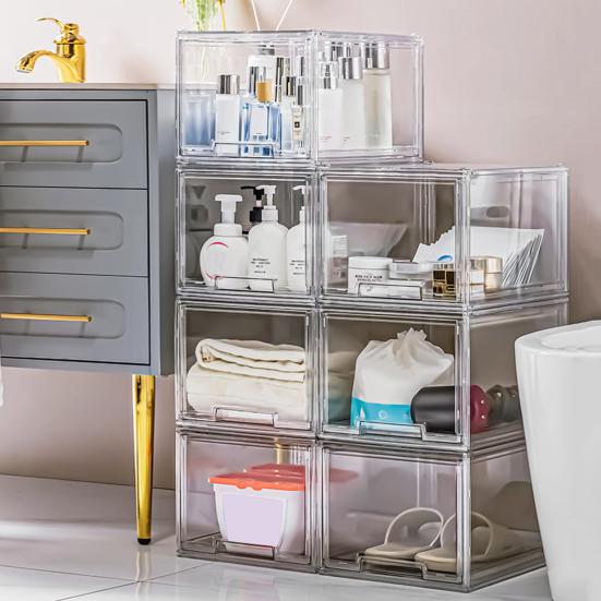 Acryl Aufbewahrungsbox Mit 2 Schubladen – Transparent, Stapelbar & Perfekt Für Schmuck, Kosmetik & Co.