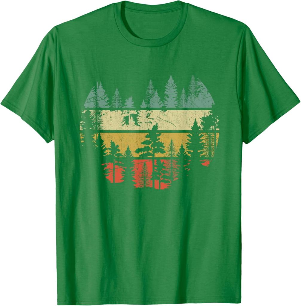 Wildlife Trees Outdoors Nature Retro Forest Sleeveless T-Shirt Women's T-shirts Fashion Pure Cotton New Graphic T Shirts 82934