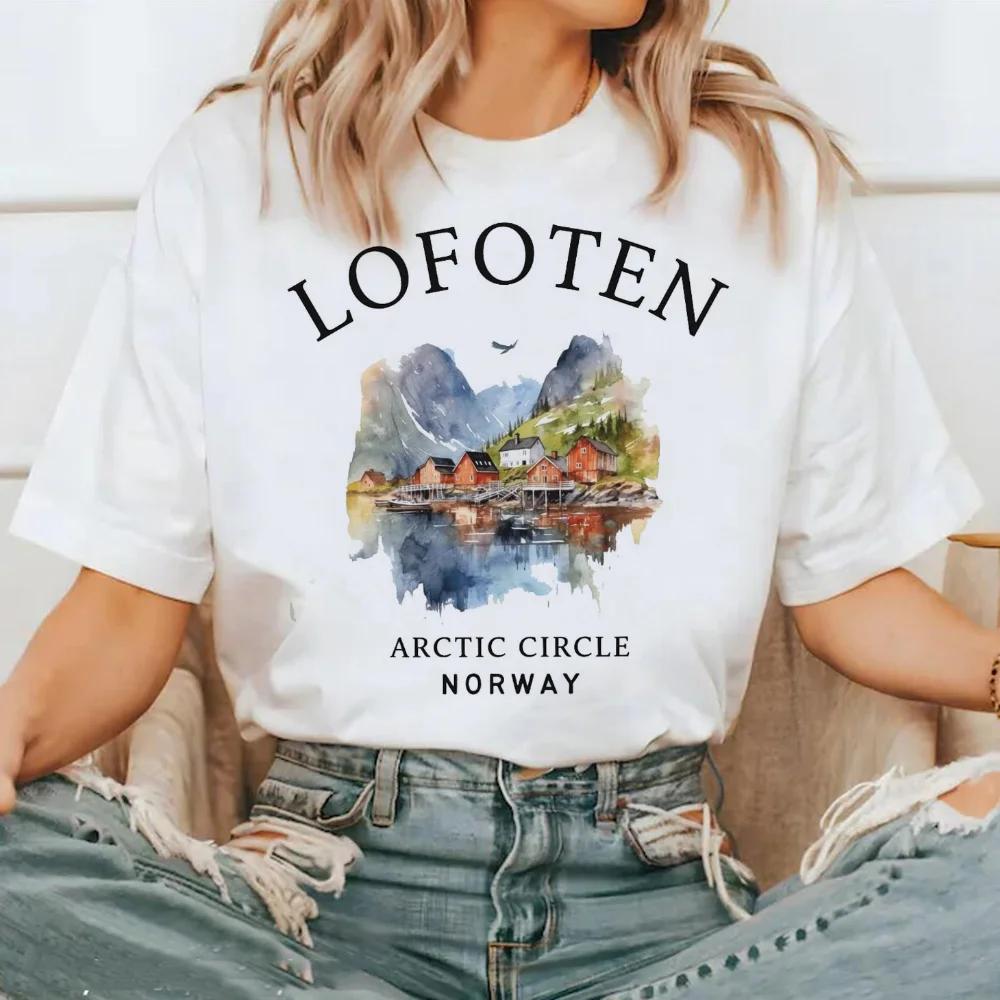 Short Sleeved Fashion Trend Top Street Versatile T-Shirt Pattern Round Neck Polyester Fabric T-Shirt Women's Printed Travel T-Sh