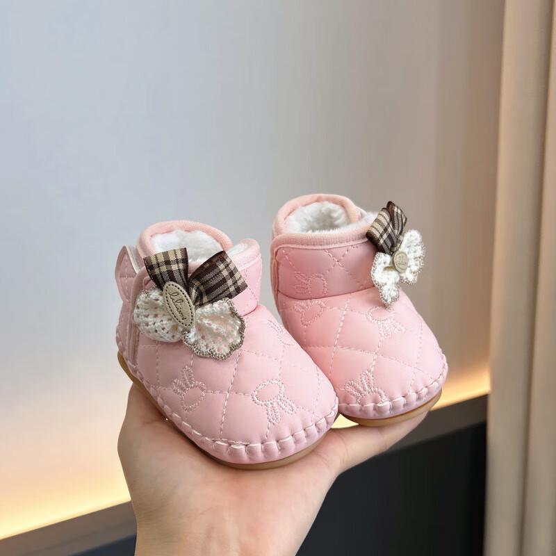 

Soft Sole Velvet Baby Walker Shoes for Girls (0-12 Months) - Winter/Autumn M Inner length 12cm (6-12 months)