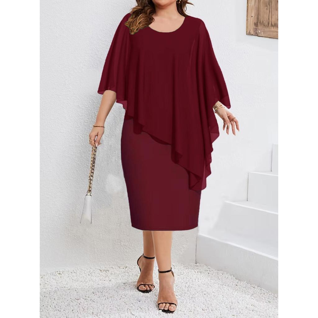 Spring Summer New Women's Fashion Solid Sleeveless Chiffon Shawl Bodycon Dress, European American Style Casual Party Dress for Women