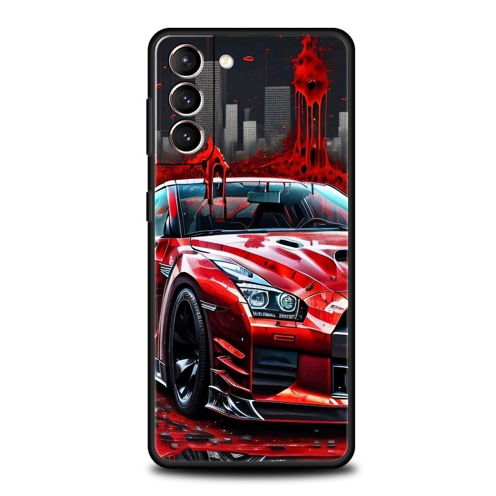 Cool Sports Car Phone Case For Samsung Galaxy S26 Ultra S25 Plus S24 FE S23 S22 5G S21 S20 Cover Black Soft