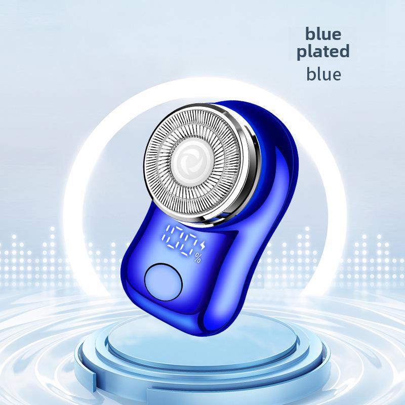 Mini Barbeador Elétrico Portátil Silencioso Atualizado - Lâmina de Anel Duplo para Homens