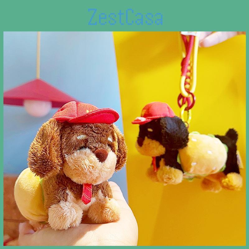 Dachshund Plush Adorable Hamburger Keychain Accessory For Cute Lovers Gift