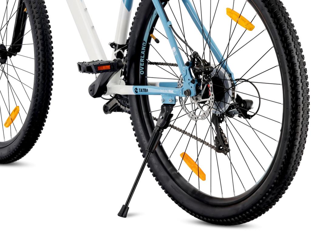 Rower Górski Mtb 29 Cali Kenda Shimano Aluminium Lekki 21 Biegów Amortyzator Hamulce Tarczowe Rama L 21 Cali Tatra Bikes Overland Biały Niebieski