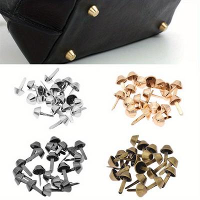 20Pcs/Lot Metal Feet Rivets Studs Pierced for DIY Purse Handbag Leather Crafts Punk Diy Jewelry Making Rivets Bag Accessories