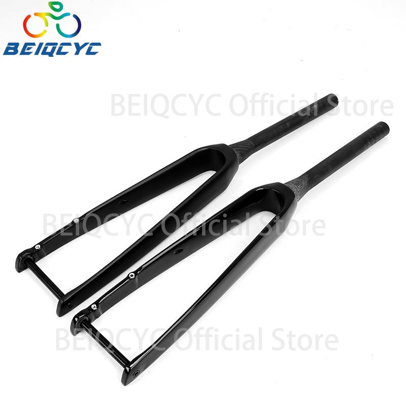 Carbon Internal Cables Fiber Road Front Fork Thru Axle Disc Brake Racing Road Fork 700*32C Tapered Tube Cyclocross Rigid Fork