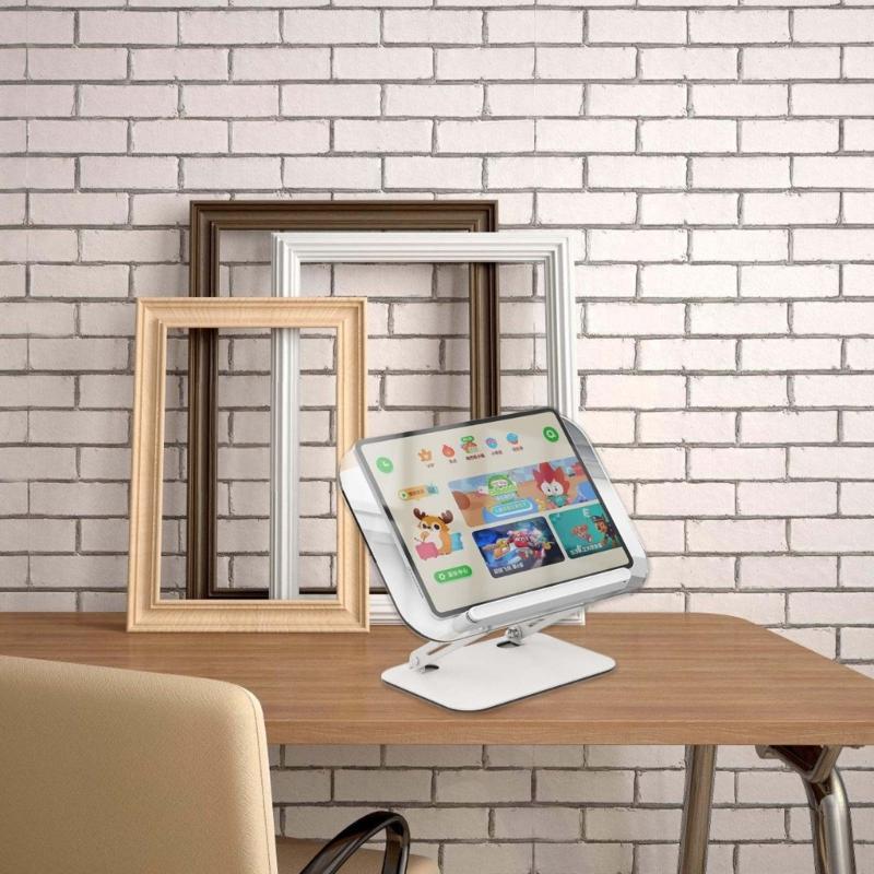 Clear Acrylic Reading Rest Desktop Tablet Support Holder Stable Multiple Angle Rotation for Home and Office Use