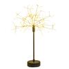 Mini Table Starburst Silver Lights Battery & USB Operated LED Christmas Starburst Firework Lamp for Xmas Party Home Decor