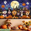 2D flat banner1 piece, Halloween party scene animal shape, suitable for Halloween and Christmas decoration