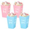 6/12 Stücke Gender Reveal Party Popcorn Box Team Junge Team Mädchen Dekorationen Baby Geschlecht Offenbaren Lieferungen Candy Geschenk Box Baby Dusche