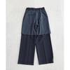 [Nano Universe] light function tack Semi-wide pants (Setup possible) ladies M 121 D. Navy 669-5127300