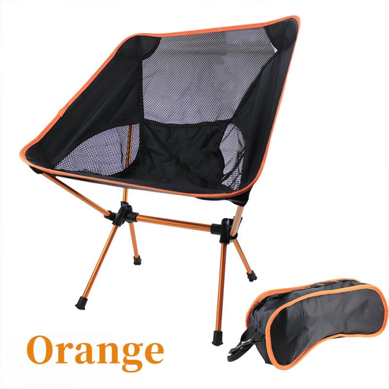 

Outdoor Camping Barbecue Portable Leisure Moon Chair Folding Ultra Light Aluminum Alloy Fishing Beach Lightweight Leisure Chair