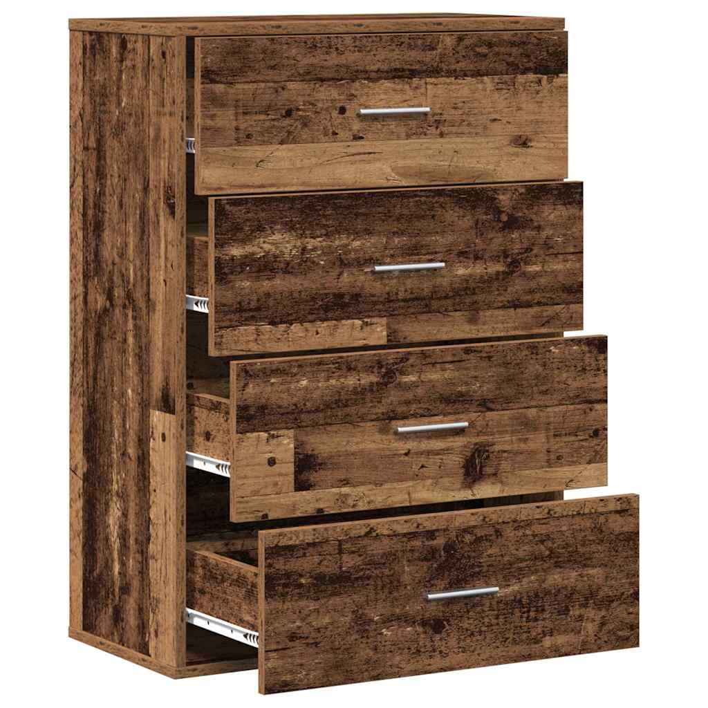 Sideboard Reclaimed Wood 60 X 31 X 84 Cm Engineered Wood