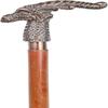 Canne en bois avec manche en cuivre et tête de dragon, fabriquée à la main