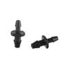 4/7mm To 3/5mm Hose Barbed Straight Reducing Connector Garden Lawn Micro-Irrigation Black Joint 1/4" 1/8" Pipe Fittings 200Pcs