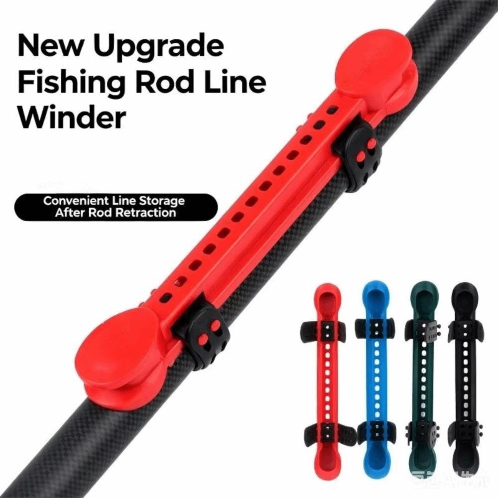 10pcs Random Color Fishing Rod Reel Leather Strip Fishing Line Winder Freshwater Fishing