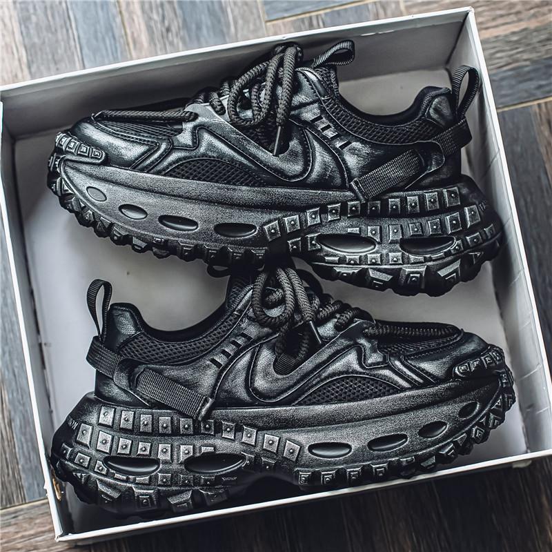 Módní pánské tenisky Trendy robustní tenisky Pánská ležérní obuv Zvyšující výšku Silná podrážka Sportovní obuv Pánské Zapatillas Hombre