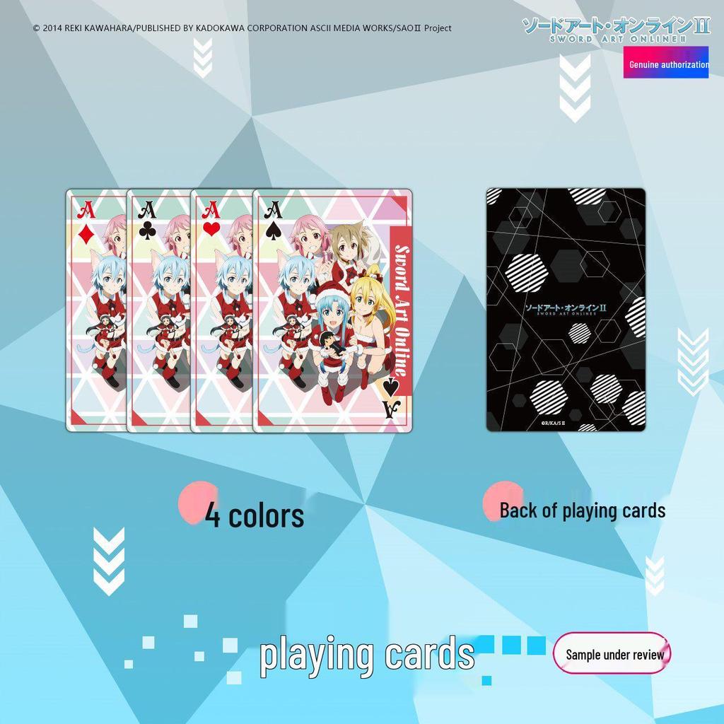 Sword Art Online Anime-Themed Creative Playing Cards Featuring Kirito & Asuna