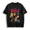 Y2K Style DOLLS Girl Group Print T-shirt Retro BFF Trendy Casual Short Sleeve Top For Teens Pure Cotton T-shirt