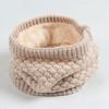 Used [New] [Laisve] Knit Snood with Fleece Lining for Women, Neck Warmer, Fluffy Scarf, Fur Stole, Soft, Thick, Warm, Plain, Cozy, Cold Protection,