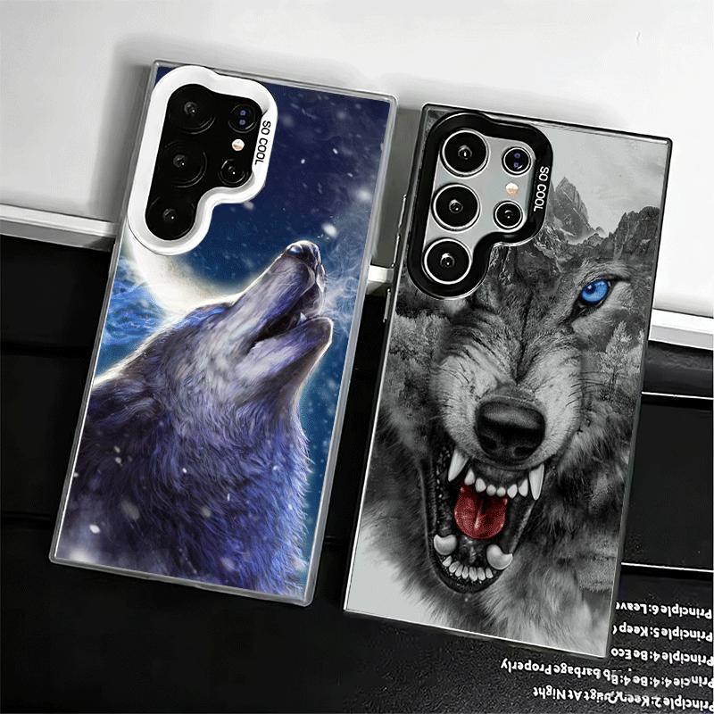 Wolf Moon Animal Soft Phone Case for Samsung Galaxy S24 S25 FE S26 Edge S23 Ultra S22 Plus S21 + Shockproof Cover Back Shell