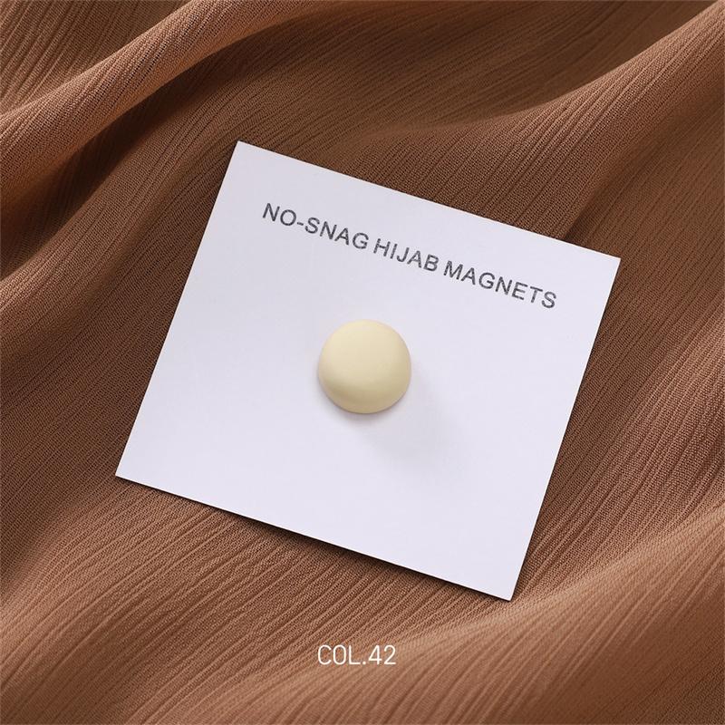 New 54color Matte Silk Scarf Hijab Magnet Brooch Strong Magnetic Buttons Round Shawl Dual-use Collar Clip Cufflinks