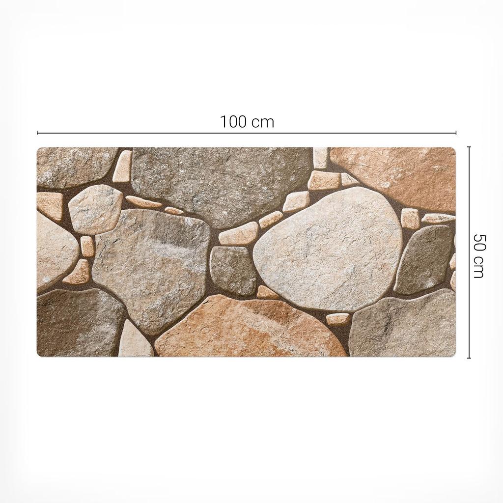 Protective Mat Desk Pad Table Tabletop Stones Mosaic 100X50 Cm