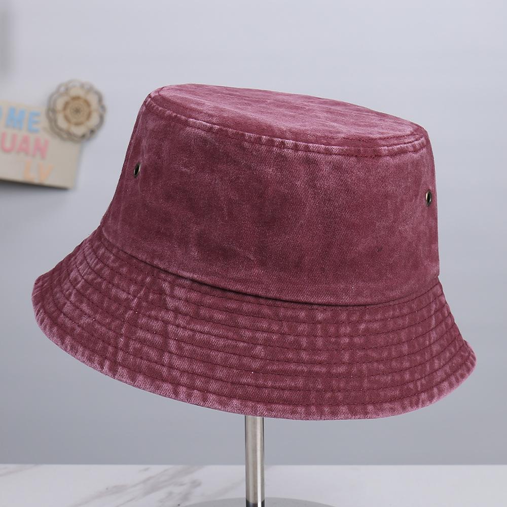 New Solid Color Simple Casual Versatile Small Fresh Bucket Hat Outdoor Travel Sunscreen Shows Small Temperament Basin Hat
