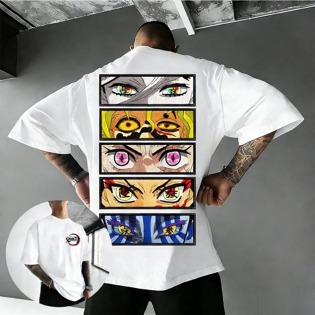 Anime Demon Slayer Vintage Cartoon TShirt Unisex Women 2026 Summer Graphic Print Short Sleeve Casual Streetwear Tops