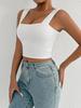2026 Spring/Summer Women's Wide Shoulder Camisole: Double Layer Fabric, Slim Fit, Not See-Through
