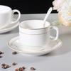 Ceramic coffee cup set handpainted goldpainted English cup saucer hotel coffee milk tea cup
