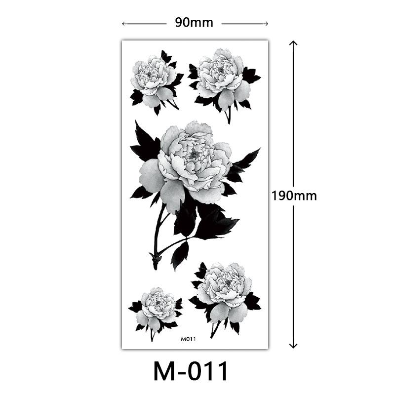 Waterproof Three-Dimensional Color Print Tattoo Sticker, Butterfly Flower Animal Tattoo