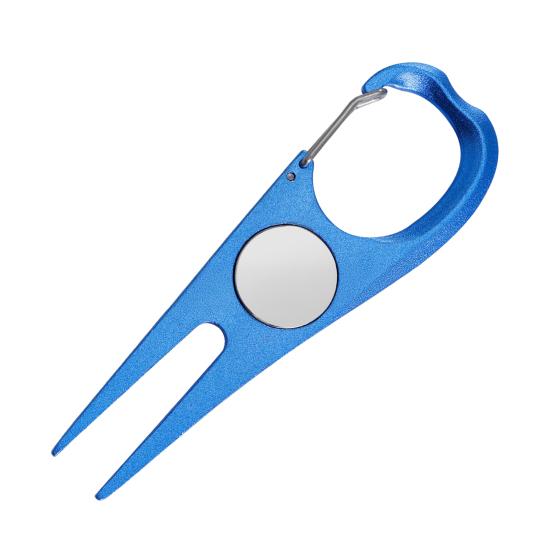 Golf Divot Repair Tool Aluminum Alloy Green Fork with Magnetic Ball Marker Golf Accessories for Men Women Golfers