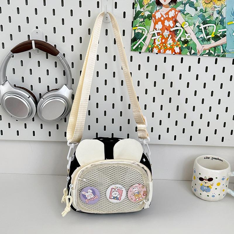 New Two-dimensional Yuan Girls Shoulder Messenger Bag Transparent Going Out To Play Large-capacity Mobile Phone Bag