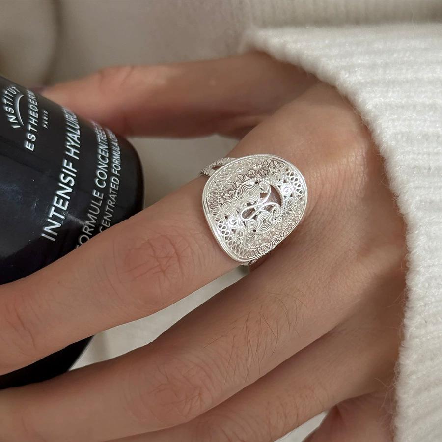 Delicate Openwork Texture Cuff Finger Rings For Women Girl Fashion New Jewelry Bosom Friend Gift Party anillos mujer