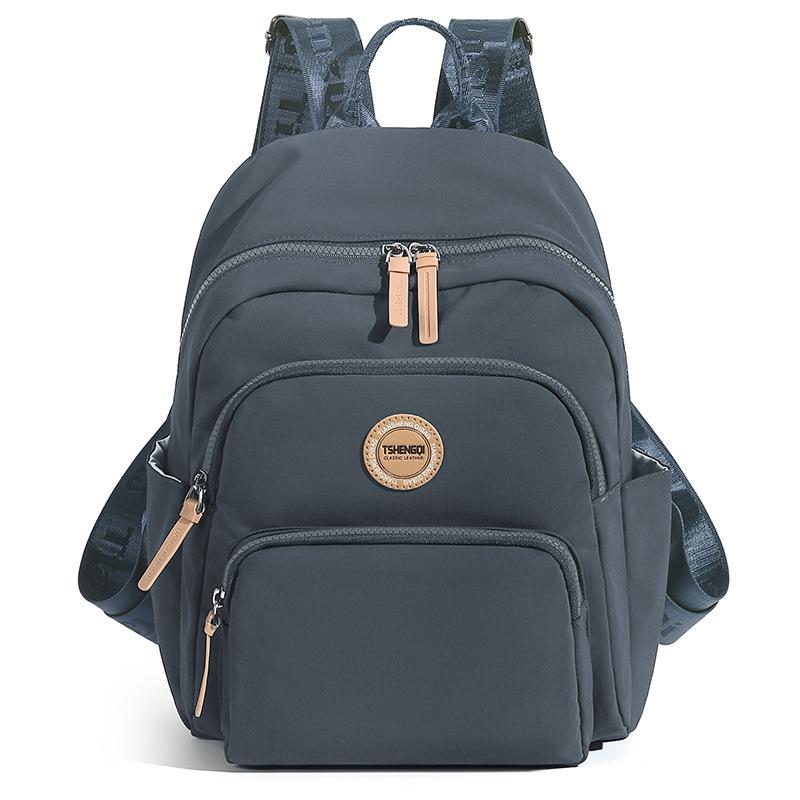 Minimalist Nylon Backpack for Women Large Capacity School Bag Casual Travel Daypack Purse