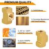 MuHize Raccordo a T per Tubo Freno 4 Pezzi - Tubo da 3/16" x 3/8"-24 UNF | Connettore a T in Ottone SAE/DOT per Sistemi a Doppio Svaso | Raccordo a 3 Vie a Prova di Perdita per