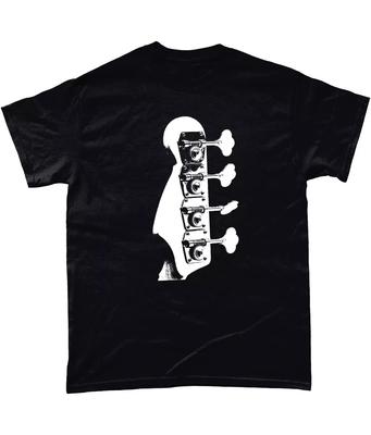 Bass Guitar T Shirt Cream Stones Who Led Zep