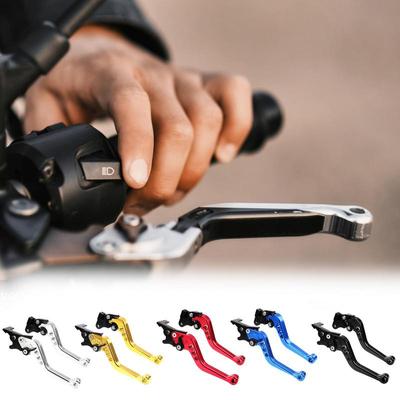 Leviers de frein et d'embrayage 2 pièces leviers de frein d'embrayage de Moto réglables levier de frein de Scooter de Moto poignée de Moto