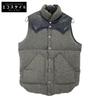 Rocky Mountain Featherbed MK.227068 Wool Leather X Canvas Down Vest Coat grayUsed