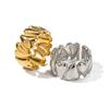 Hot Stainless Steel Geometric Heart Splicing Ring Unisex Trendy Fashion Versatile Personality Temperament Jewelry Gift