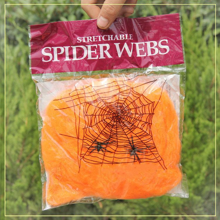 Artificial Spider Web Super Stretch Cobwebs Fake Spiders Scary Party Scene Decor Horror Party Scene House Props Halloween Decor