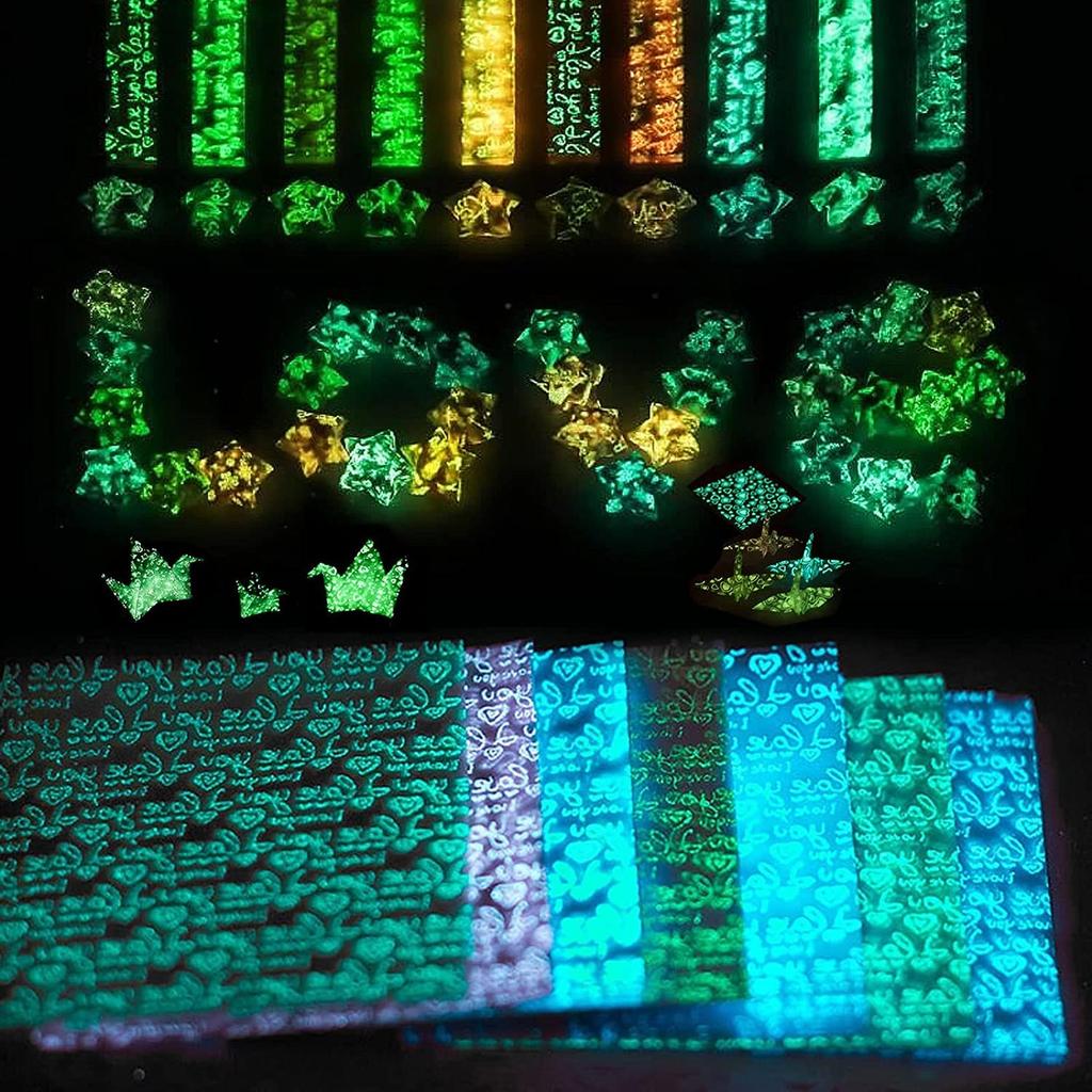 CMD Fluorescent Origami 17 280 for Thousand Folding DIY Birthday Party Paper Craft Colorful 7 70 Sheets Star Folding Paper 10 210 Paper, Colors,