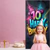 10. Geburtstag Kulisse Metallischer Glanz Schriftzug Geburtstagsfeier Banner Geburtstags Dekoration Graffiti