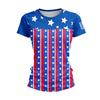 Women's Short-sleeved Top, Casual Slim Fit Women's Round Neck Short-sleeved Printed Shirt
