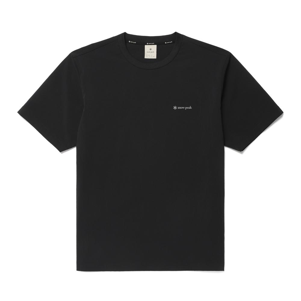 [Snowpeak] Route Lettering Woven Patch Short Sleeve T-Shirt Black (S26MMRTS82)